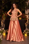 Kanjivaram By Aurraa Premium Silk Beads Work Indo Western