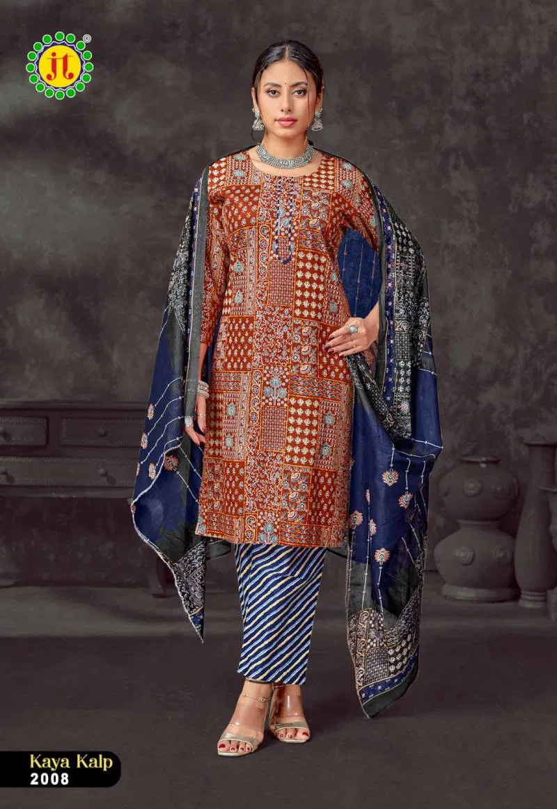 Kaya Kalp Vol 2 By Jt Cotton Printed Kurti Bottom With Dupatta Exporters In India