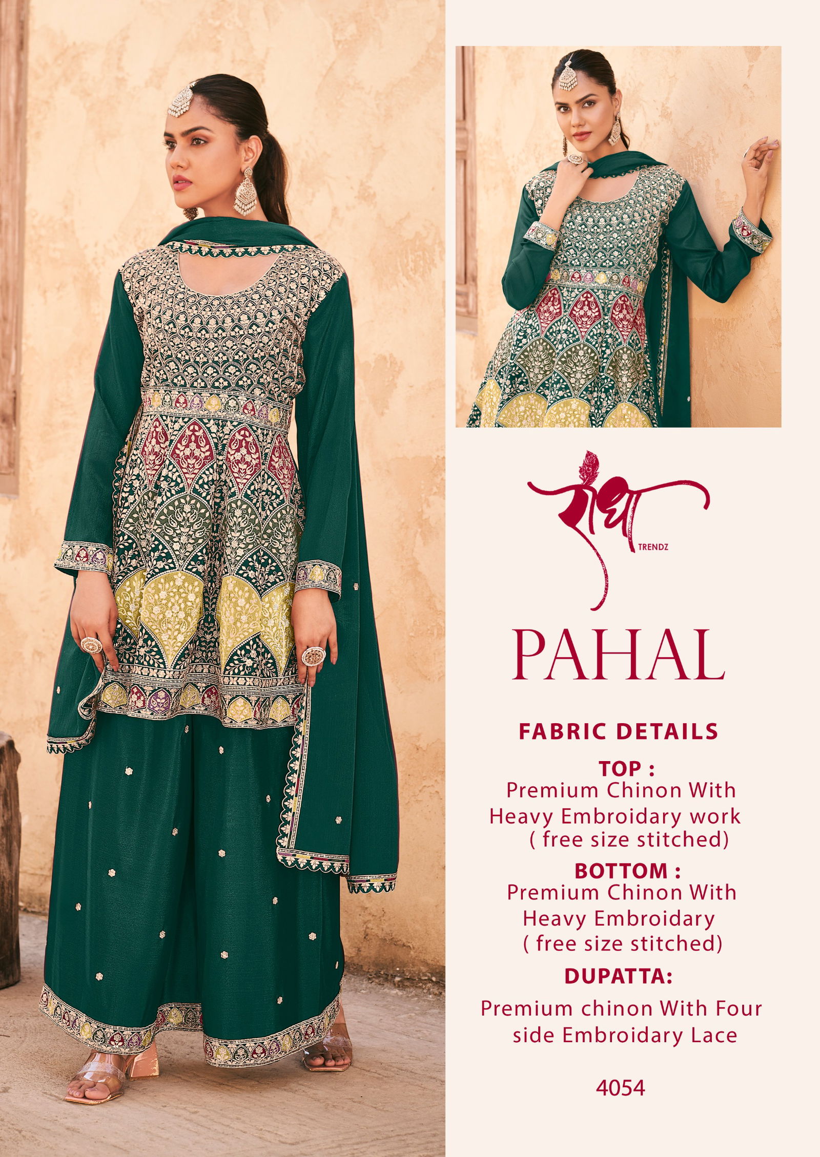 Sundri By Radha Trendz Chinon Embroidery Readymade Suits Orders In India