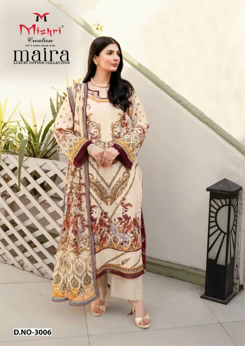 Maira 3 By Mishri Cotton Printed Karachi Dress Material Suppliers In India