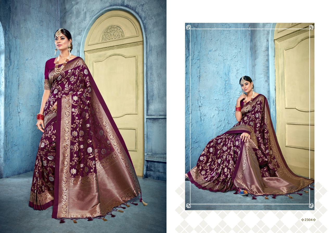Vellora Vol 13 Kalakari Banarasi Silk Designer Partywear Saree Collections