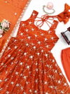 Glory K 1534 Fendy Silk Designer Anarkali Gown With Dupatta Suppliers In India
