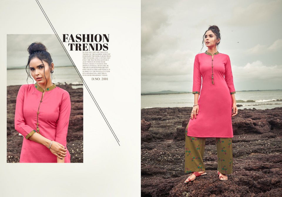 Nitisha Plazo 2 Casual Wear Stylish Designer Oarty Wear Kurti With Bottom