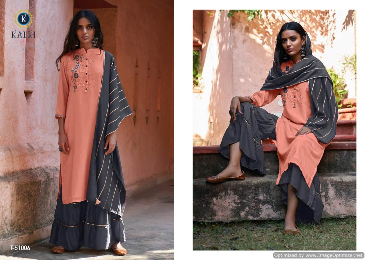 Kalki Mirrow Plus Latest Designer Festive Wear Pure Muslin Fancy Look Readymade Suit Collection With Gotapatti Work 