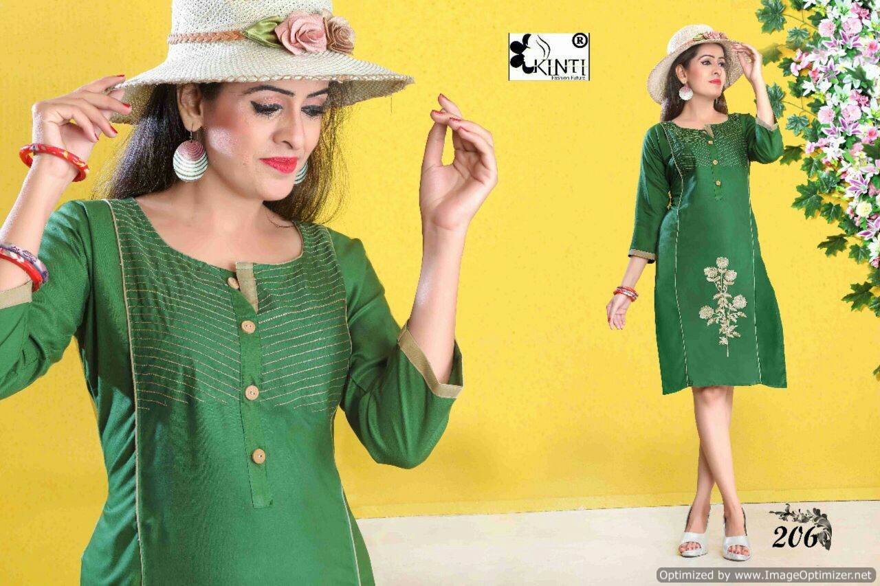 Kinti-Pratha Vol-2 Ltaets Designer Regular Wear Worked Heavy rayon Kurtis Collection
