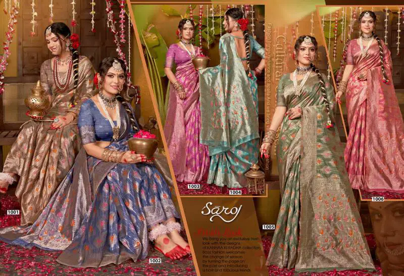 Shantiniketan Linen Silk Vol 3 By Saroj Festive Wear Saree Wholesale Price In Surat