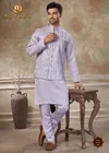 Outluk Wedding Vol 52 Satin Silk Mens Modi Jacket Kurta Pajama
