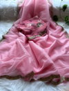 Vivera Soft and Shining Tissue Silver Net Party Wear Saree Suppliers In India