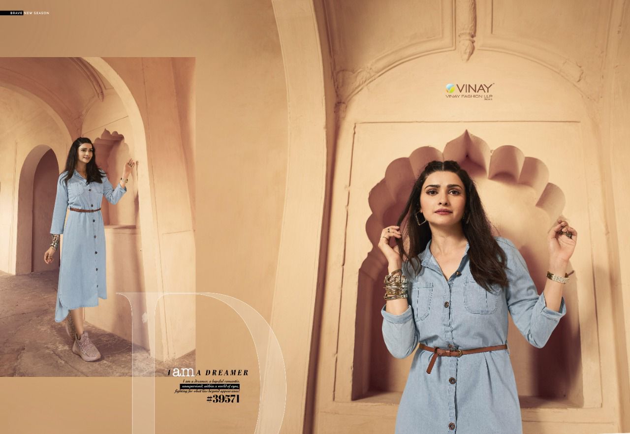 Vinay Tumbaa Denim 2 Exclusive Fancy Party Wear Denim Stylish Kurti Collection
