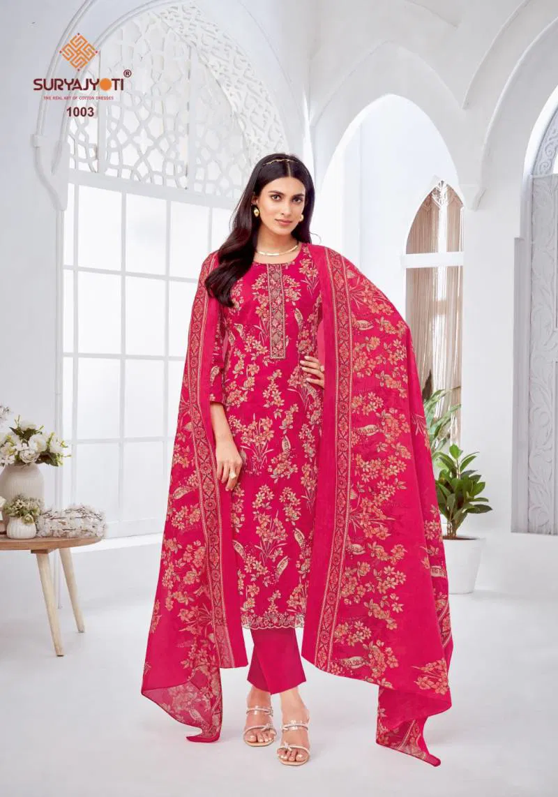 Khushboo Vol 1 By Suryajyoti Lawn Foil Printed Dress Material Wholesale Price In Surat