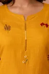 Naisha K 66 Cotton Slub Embroidery Kurti With Bottom Dupatta Wholesalers In Surat