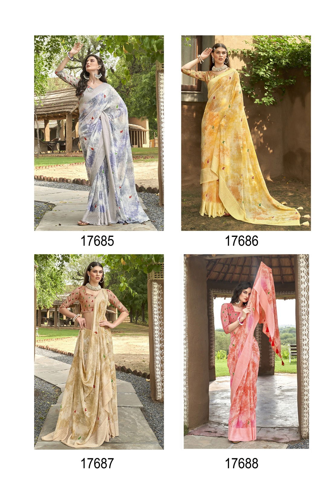 Ujala Vol 2 By Vallabhi Georgette Daily Wear Sarees Wholesale Market In Surat
