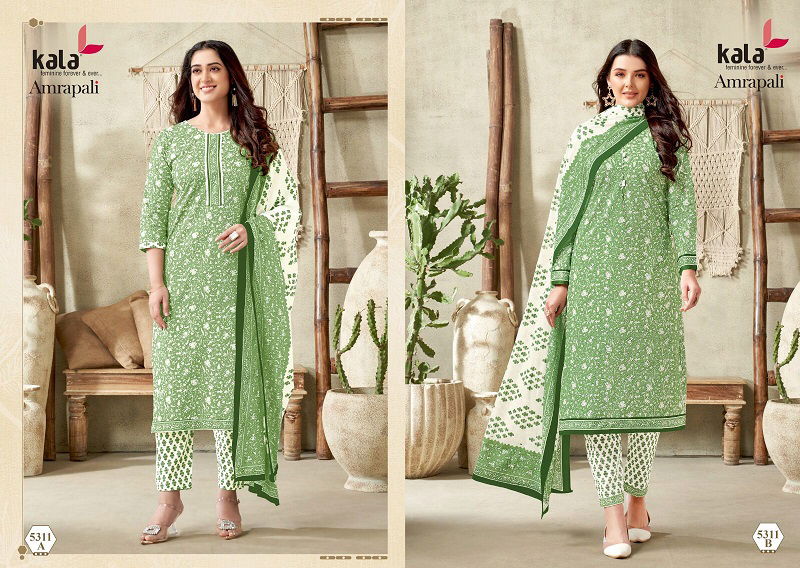  Amarpali By Kala Cotton Printed Kurti Bottom With Dupatta Catalog