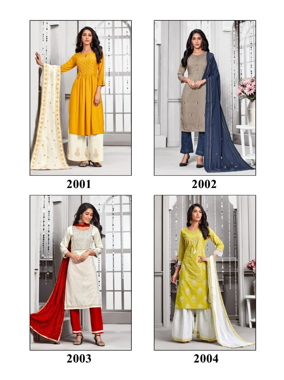Kiana Crystal 2 Exclusive Casual Wear Readymade Rayon Salwar Suit Collection
