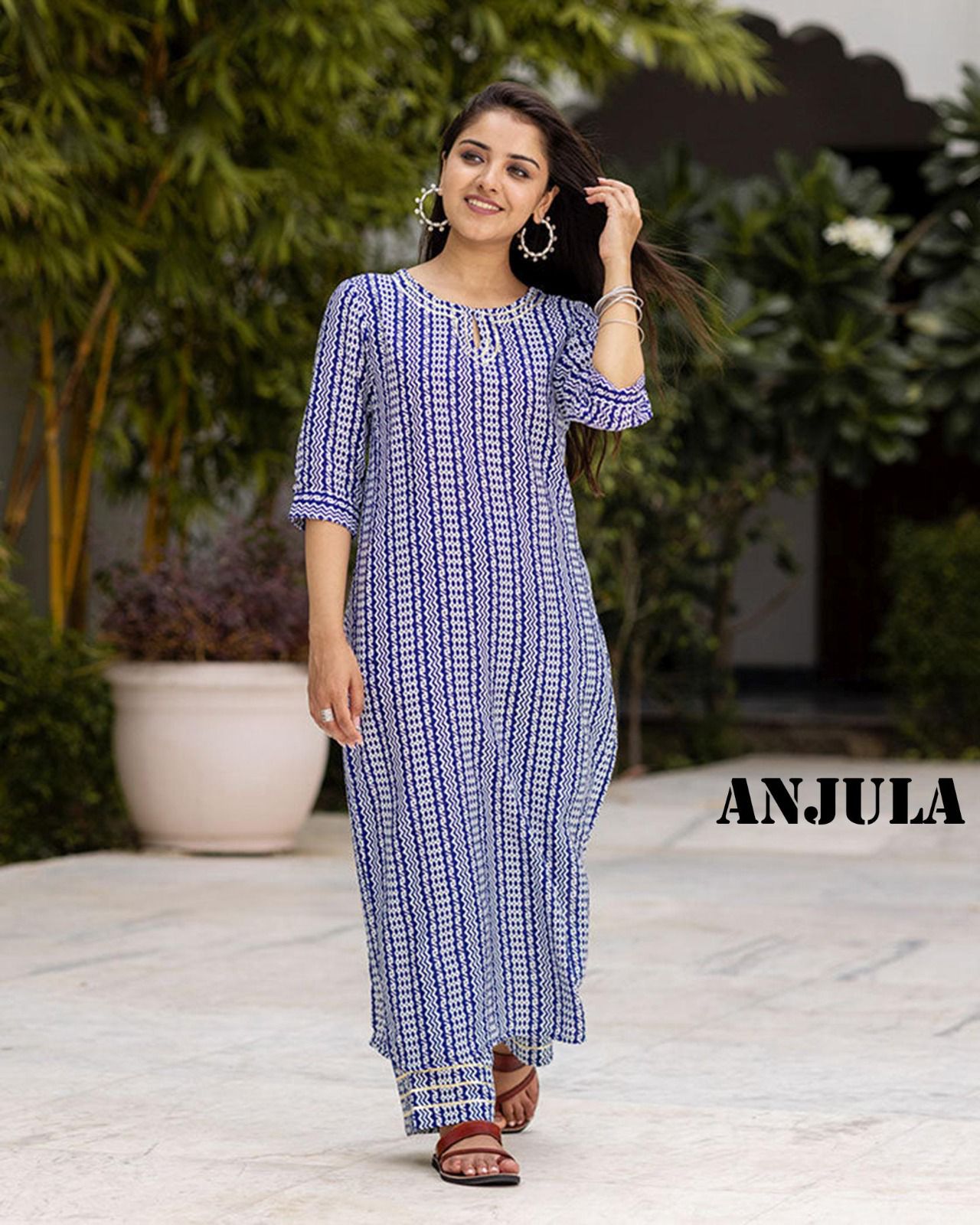 Anjula Vol 4 Pure Muslin Printed Kurti With Bottom Catalog