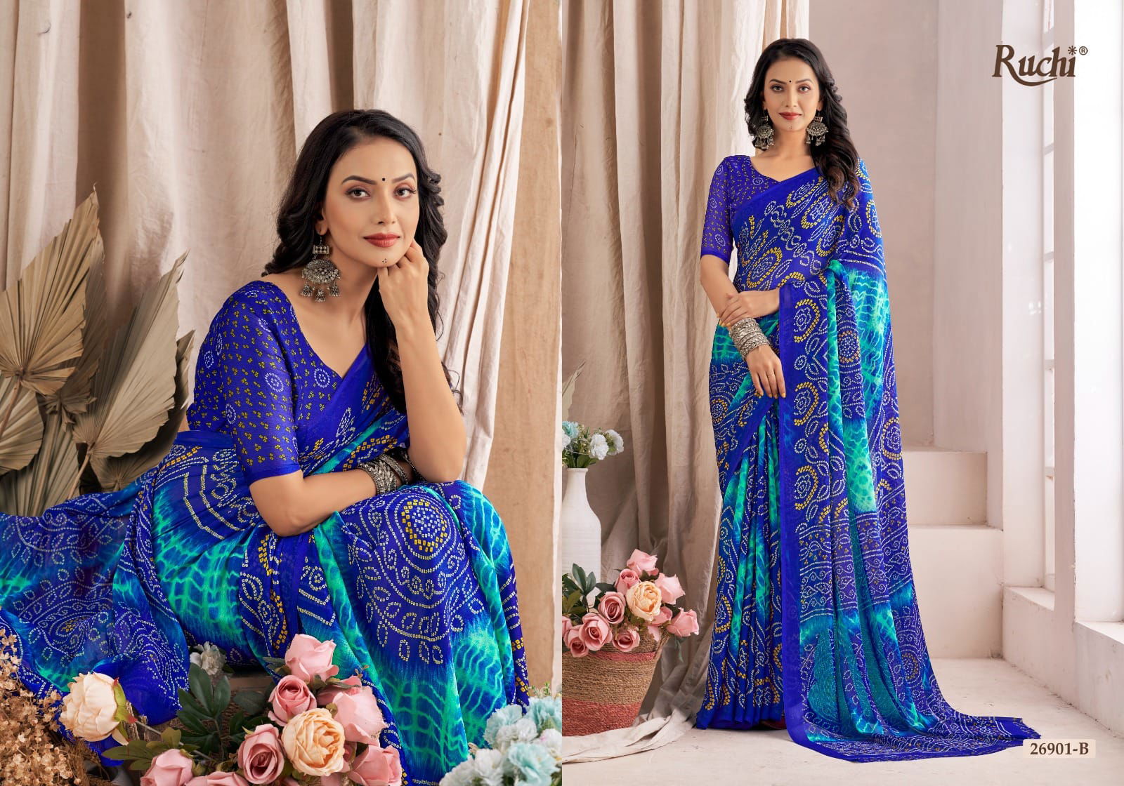 Star Chiffon 137 By Ruchi Bandhani Printed Daily Wear Sarees Catalog
