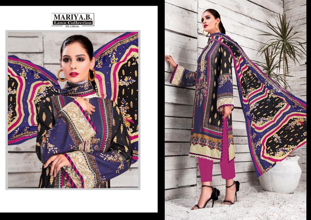 Mariya B 5 Latest Fancy Designer Karachi Cotton Printed Readymade Dress Collection
