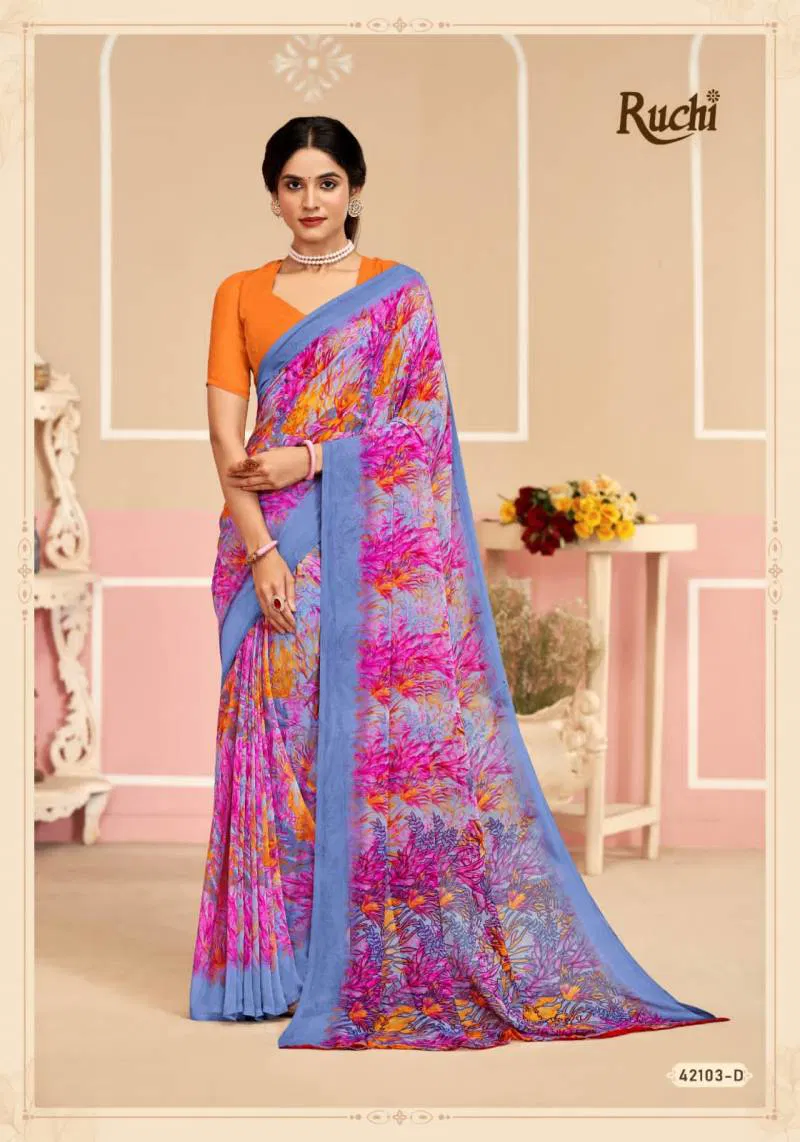 Ragaa Georgette 17 By Ruchi Printed Saree Wholesale Clothing Suppliers In India