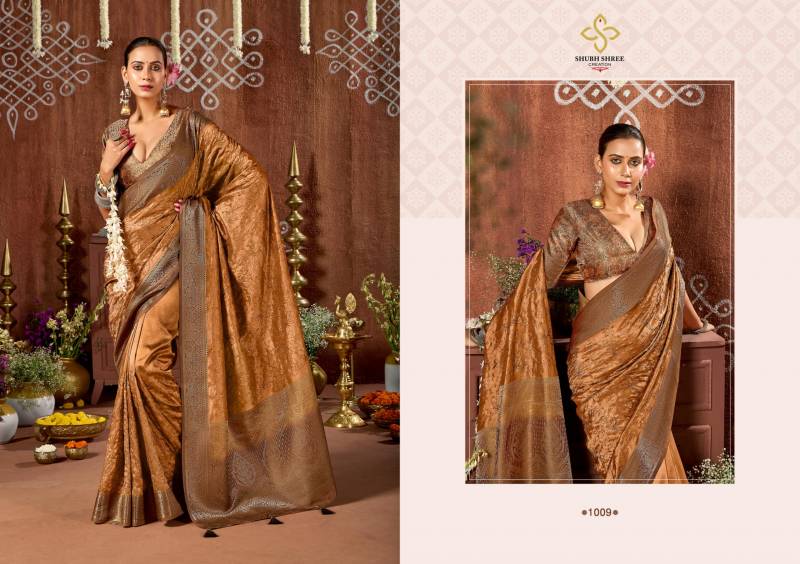 Saarika By Shubh Shree Tusser Silk With Weaving Saree Exporters In India