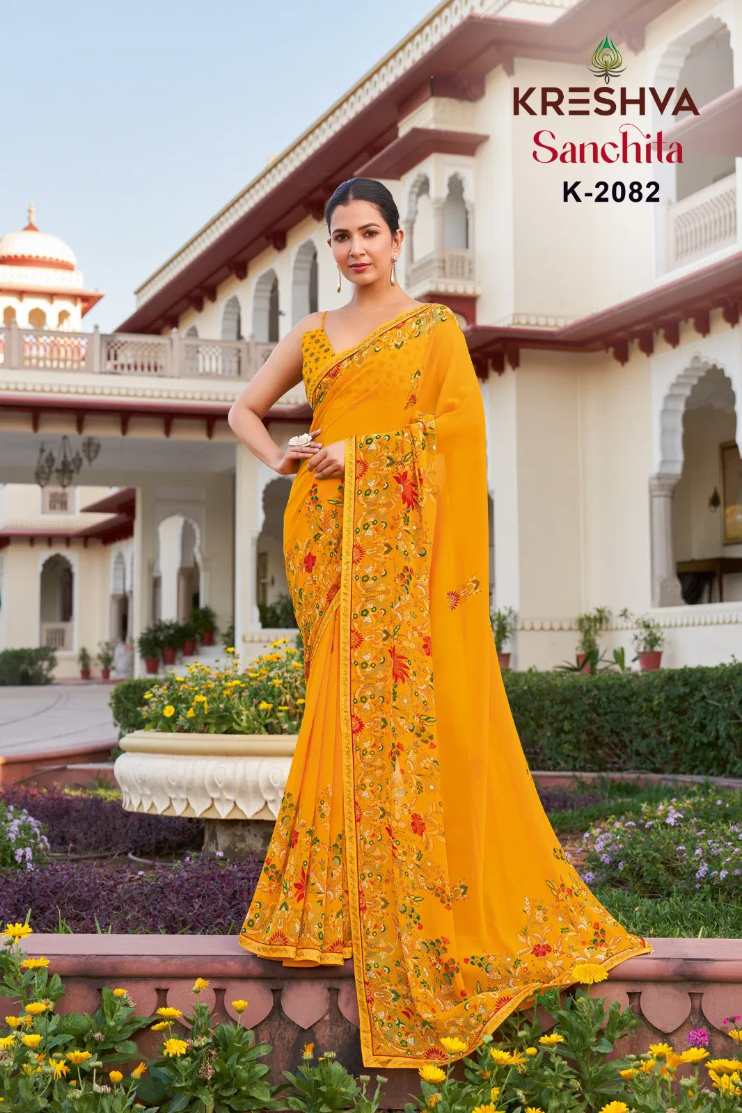 Sanchita By Kreshva Georgette Printed Daily Wear Saree Exporters In India