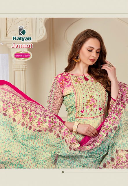 Kalyan Jannat Latest Daily Wear Karachi Printed Cotton Dress Material Collection 