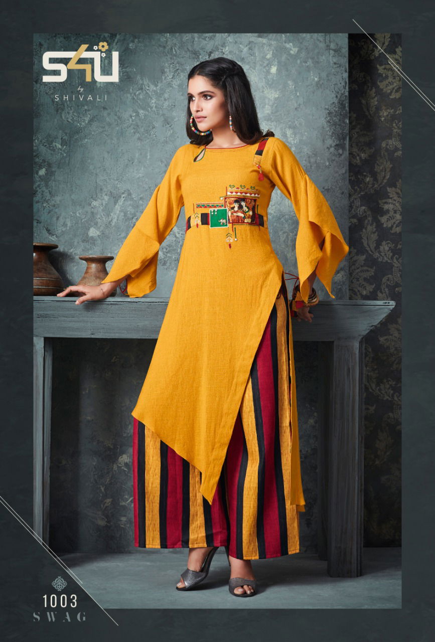 S4U Swag Vol 3 Stylish Killer Silk Party Wear Kurti With Bottom Catalog