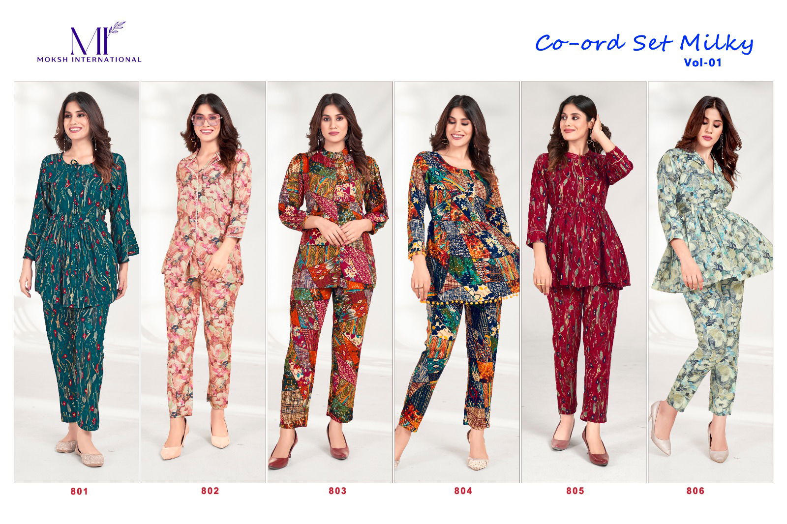 Milky Vol 1 By Moksh Printed Cord Set Western Catalog