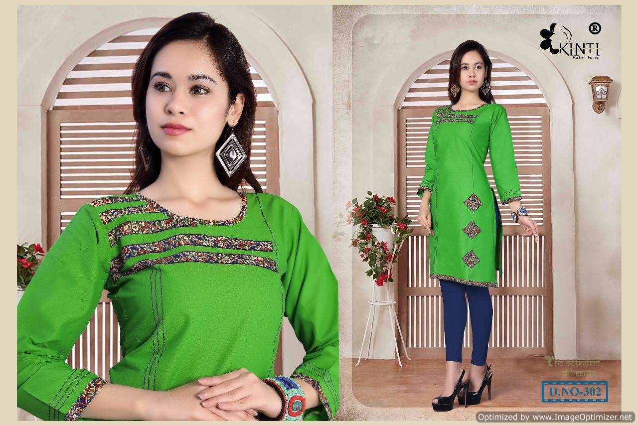 kinti-navya Latest Fancy Regular Wear Pure Cotton Designer Kurtis Collection

