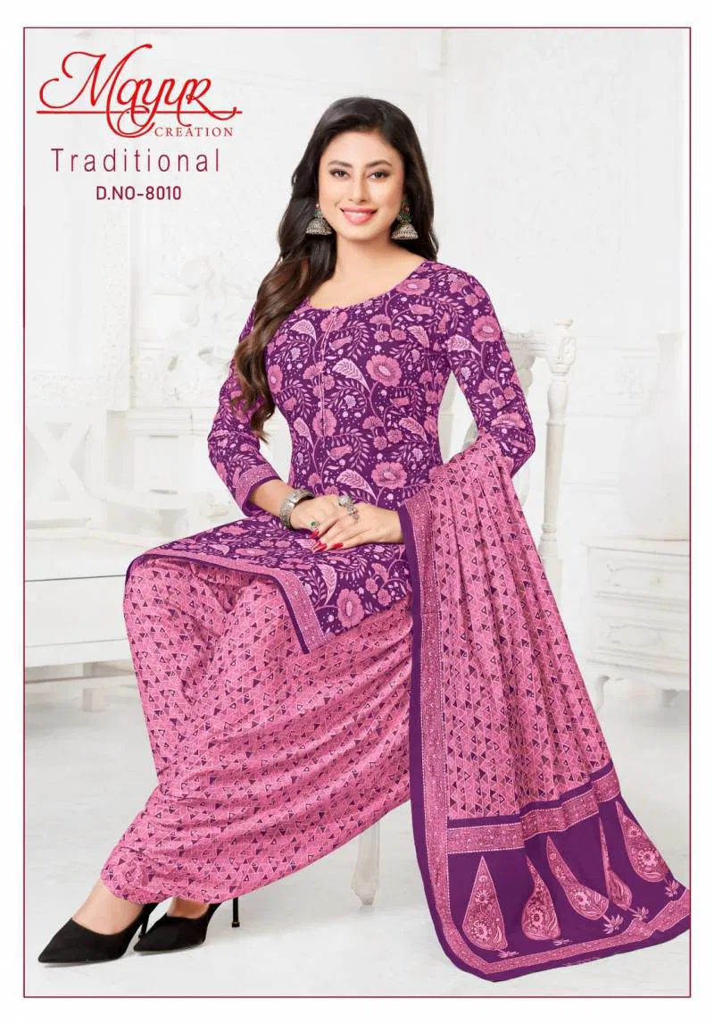 Traditional Vol 8 By Mayur Cotton Printed Dress Material Orders In India
