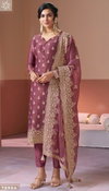 Kalika By Vinay Kuleesh Gold Silk Designer Salwar Suits Suppliers In India
