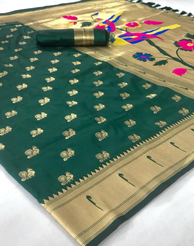 Rajyog New Paithani Silk Latest fancy Festive Casual Wear Silk Sarees Collection