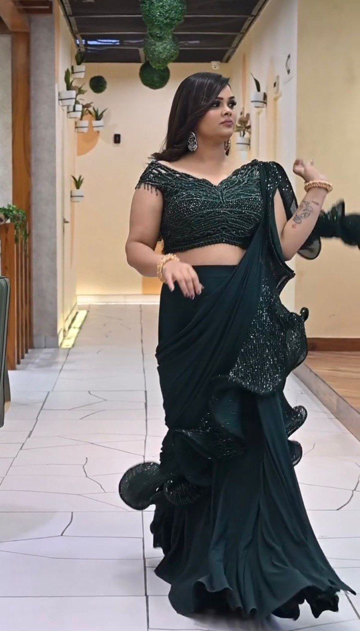  LG 1664 Georgette Designer Party Wear Lehenga Sarees Catalog