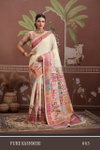 Pure Kashmiri 001 To 006 Modal Cotton Pashmina Weaving Saree Wholesalers In Surat
