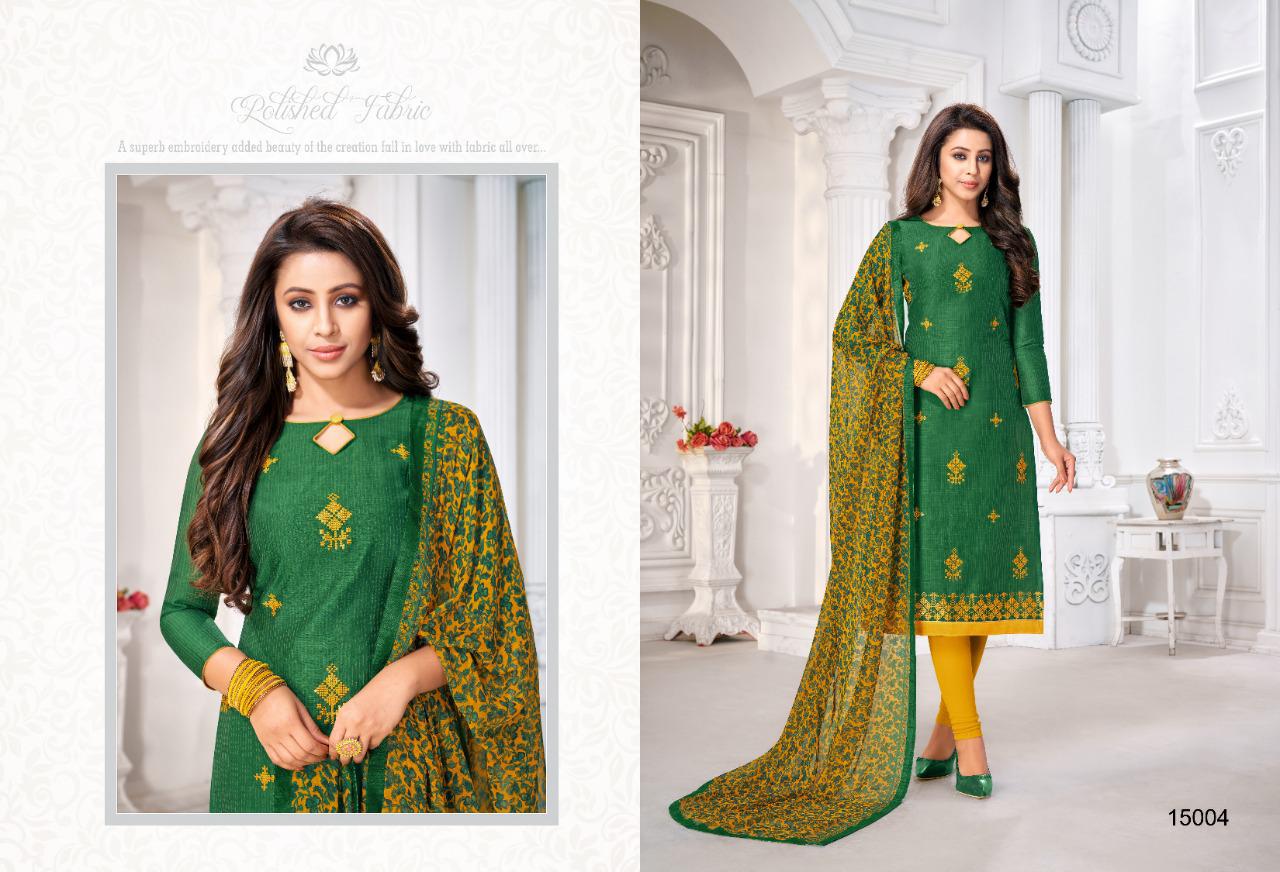 Autogragh 15 Casual Wear Slub Lining Embroidery Work Designer Churidar Dress Material Collection
