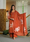 Naisha K 332 Cotton Applic Work Casual Wear Kurti With Bottom Dupatta Bulk Orders In India