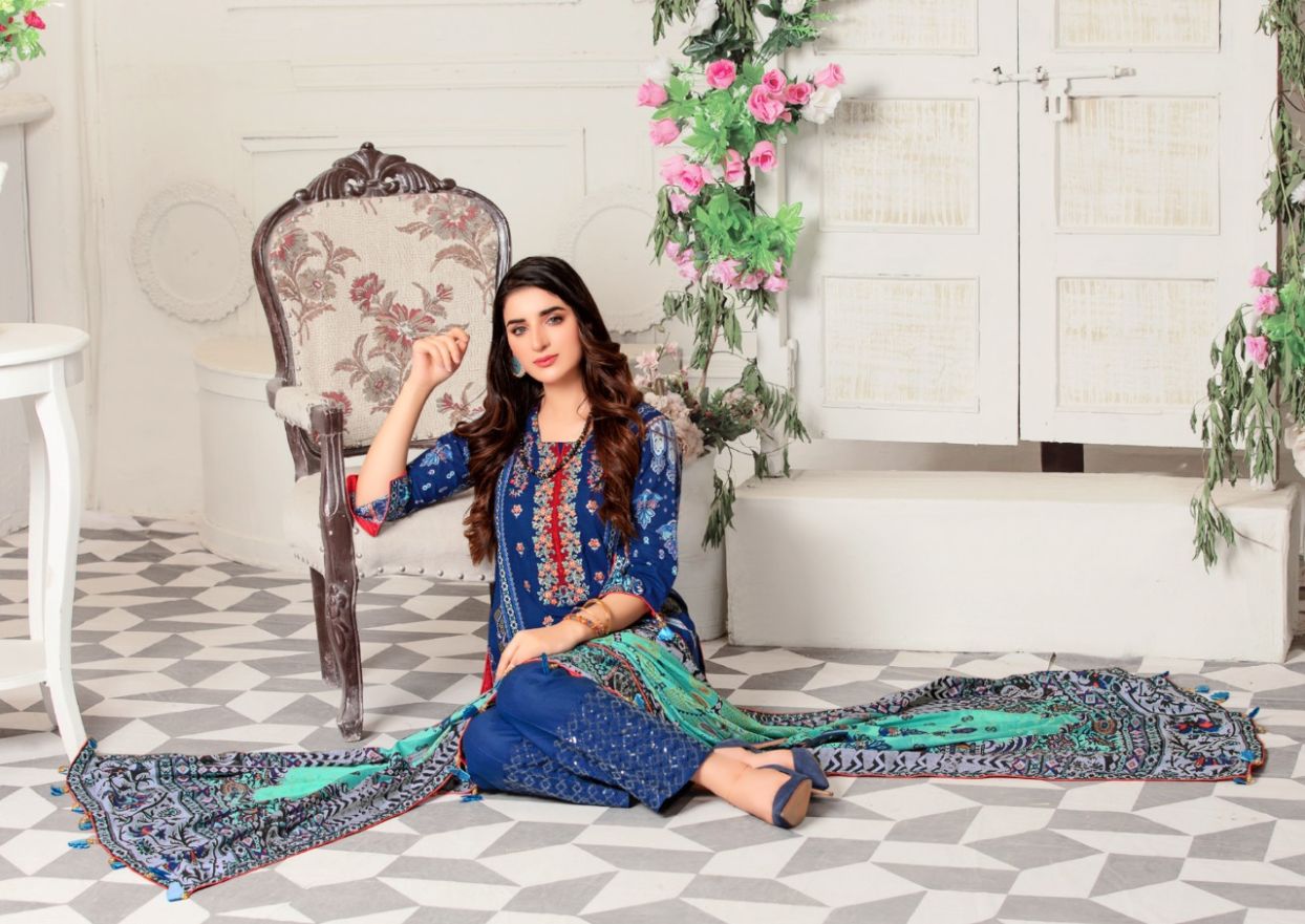 Madhav Riwaaz 3 Casual Daily Wear Cotton Karachi Printed Dress Material