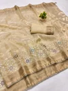 Afs Florent Tissue Linen Embroidery Saree