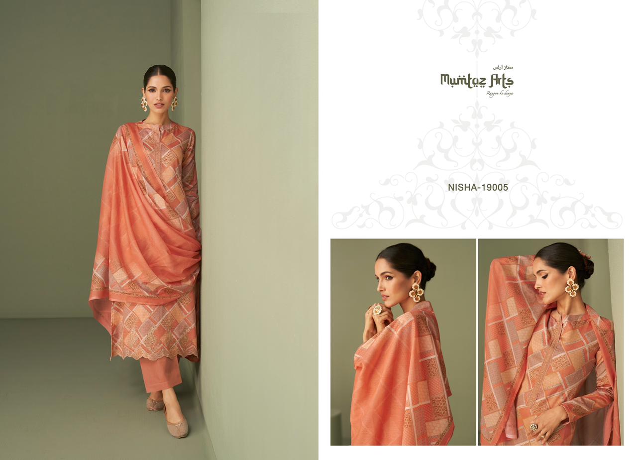 Nisha Mumtaz Art Lawn Cotton Dress Material Catalog