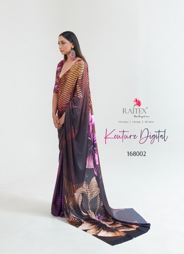Rajtex Kouture Latest fancy regular Wear Digital Casual Wear Printed Sarees Collection
