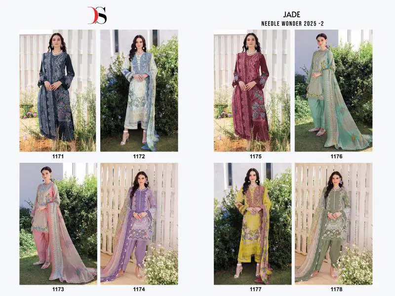 Jade Needle Wonder 2025 Vol 2 By Deepsy Cotton Dupatta Pakistani Suits Wholesale Suppliers In India