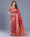 Schc Swara N Soft Lichi Banarasi Silk Wedding Saree
