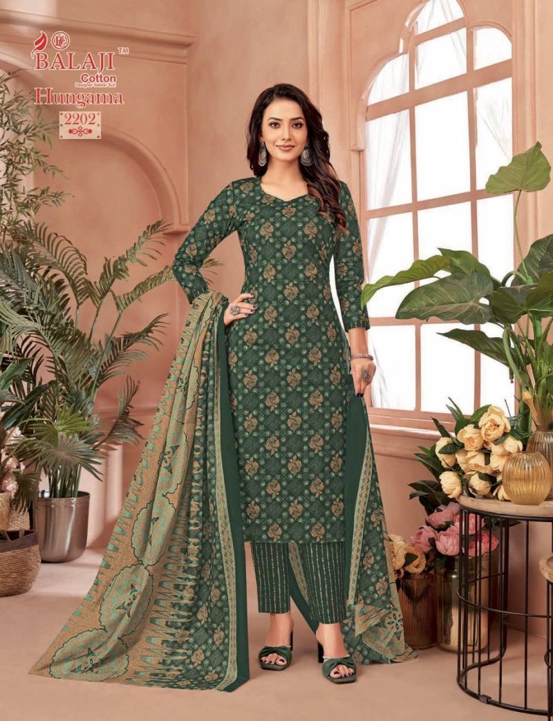 Hungama Vol 22 By Balaji Cotton Printed Dress Material Exporters In India

