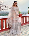 NSR 740 Faux Georgette Embroidery Sharara Readymade Suits Suppliers In India