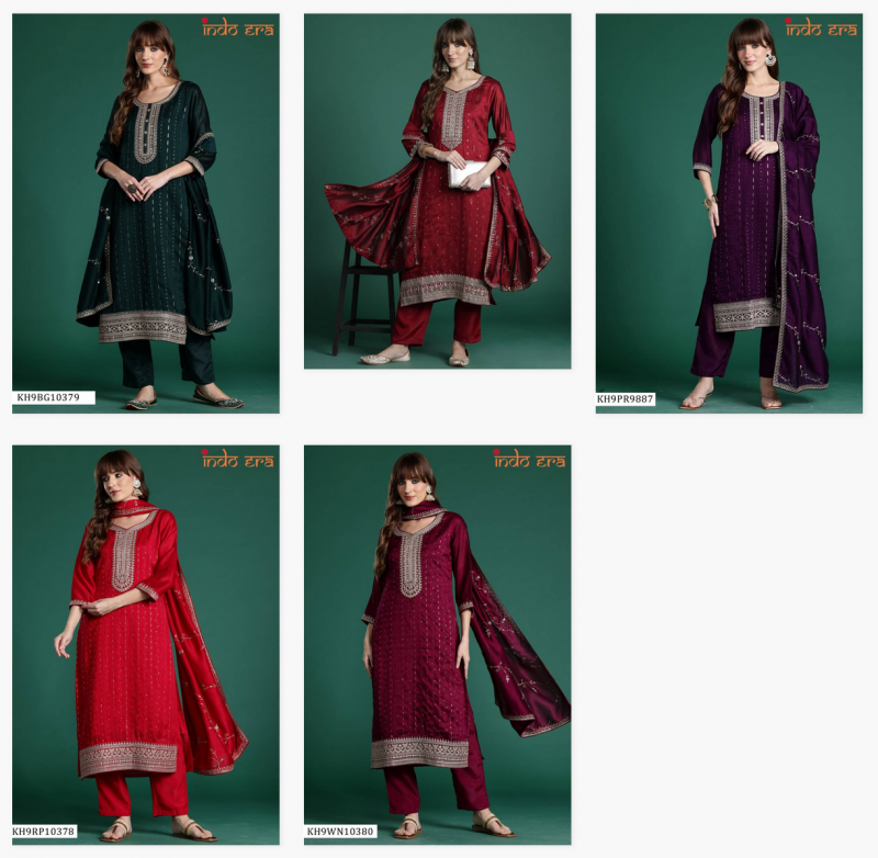 Indo Era 2564 Designer Silk Embroidered Kurti Bottom With Dupatta Wholesale Online
