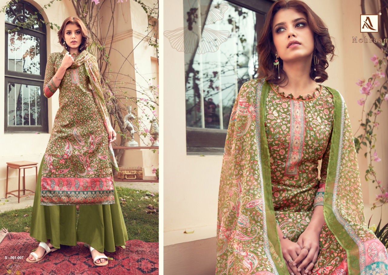 Alok Mehraan Jam Cotton Designer Casual Wear Pure Zam Cotton Digital Print with Swarovski Diamond Dress Material Collection
