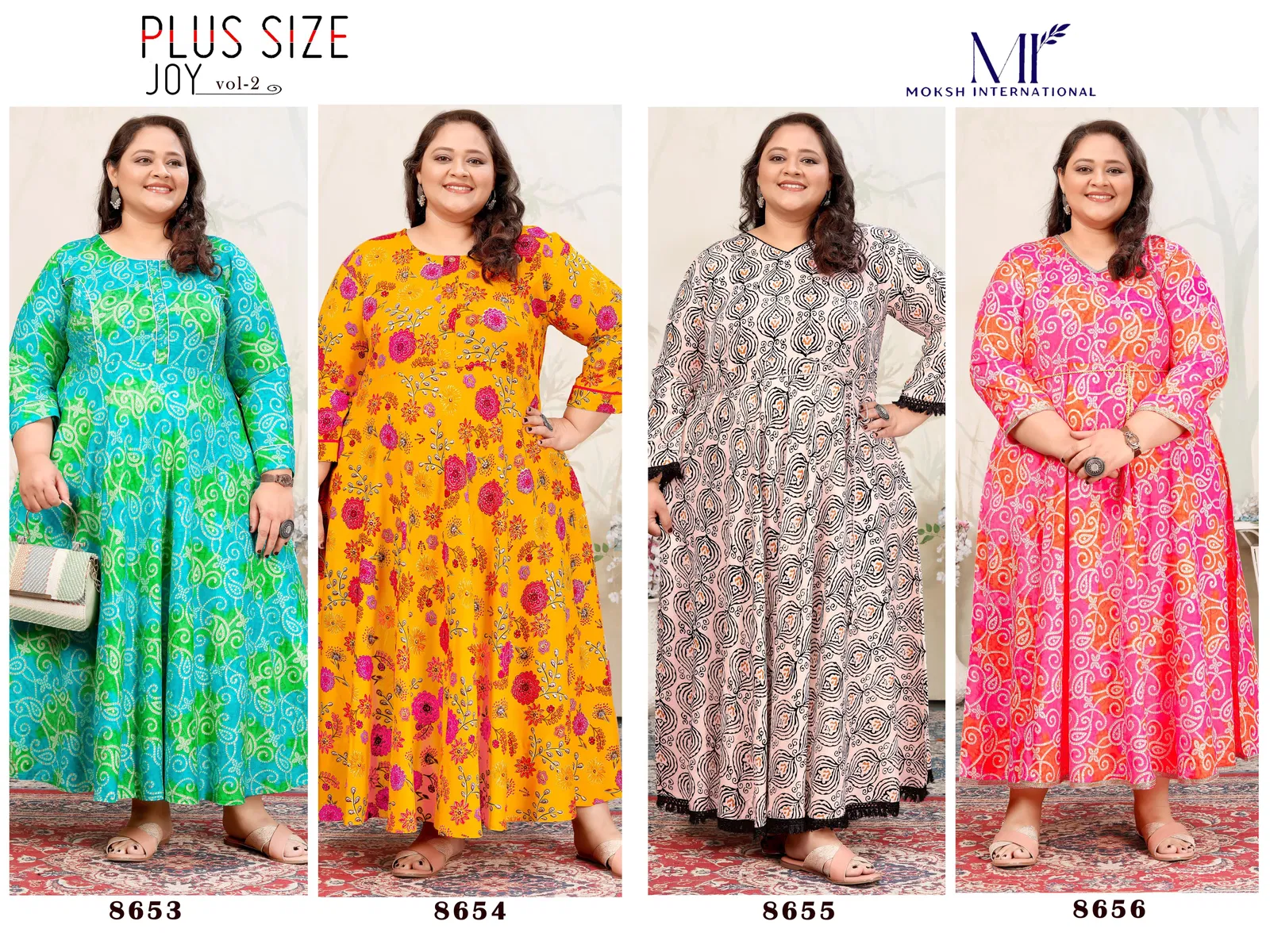 Plus Size Joy Vol 2 By Moksh Rayon Kurti Suppliers In India