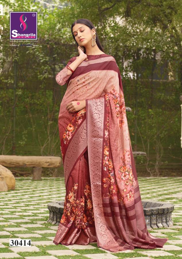 Shangrila Nitara Digital Latest Collection of Designer Printed Silk Saree 