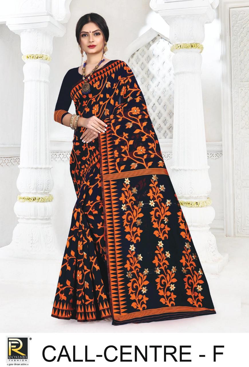 Ronisha Call Center Latest Collection Of Soft Cotton Printed Daiy Wear Saree 