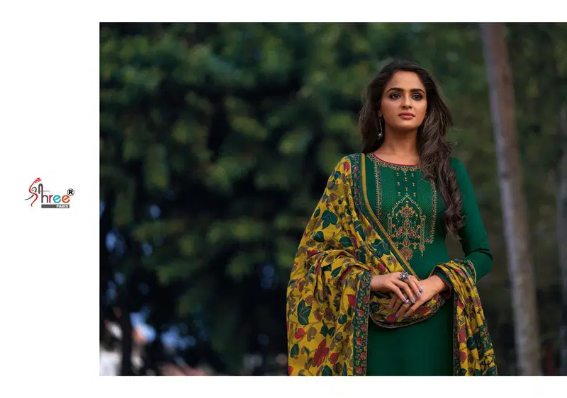 Shree Chevron Fancy Festive Wear Jam Cotton Print With Exclusive Self Embroidery Designer Dress Material Collection

