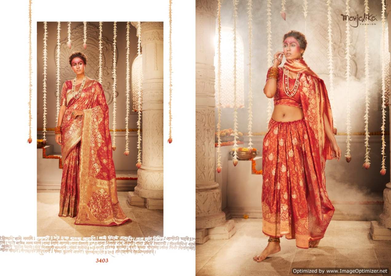 Monjolika Mira Silk Latest Designer Banarasi Silk Festive Wear Saree Collection 